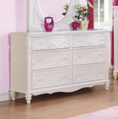 Caroline Full Upholstered Panel Bed Pink And White