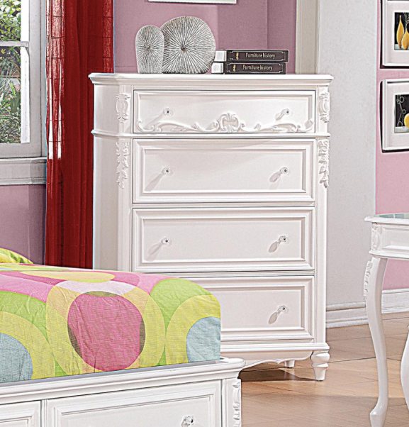 Caroline Full Upholstered Panel Bed Pink And White