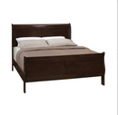 Louis Philippe Queen Panel Sleigh Bed Cappuccino.