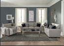 Drayton 3-Piece Flared Arm Upholstered Living Room Set Warm Grey