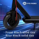 YYD ROBO Electric Kick Scooter for Adults - 350W Brushless Motor Max Speed 18.64mph,Max Load 264lbs One-Step Fold for Commute and Travel