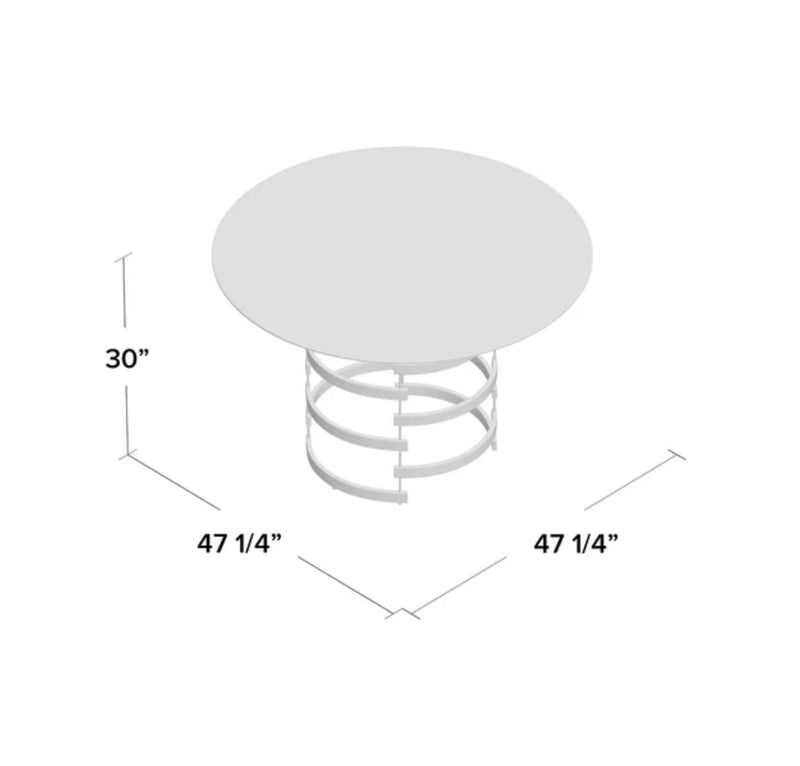 Maximilian 47.25" Pedestal Dining Table and 4 chairs