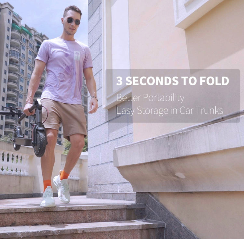 S2 Pro Electric Scooter - 10" Solid Tires - 25 Miles Long-range & 19 Mph Folding Commuter Electric Scooter for Adults