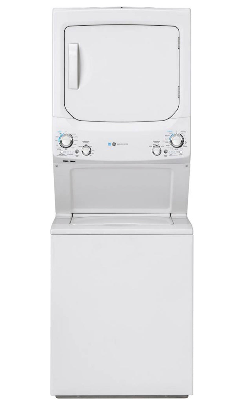 GE - 3.9 Cu. Ft. Top Load Washer and 5.5 Cu. Ft. Electric Dryer Laundry Center - White