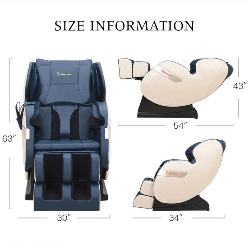 SS01 Massage Chair Recliner with Zero Gravity, Full Body Air Pressure, Bluetooth, Heat and Foot Roller Included