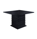 Stanton Square Counter Dining Set Black and Grey. 5 PC Set