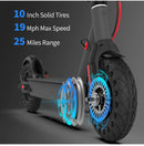 S2 Pro Electric Scooter - 10" Solid Tires - 25 Miles Long-range & 19 Mph Folding Commuter Electric Scooter for Adults