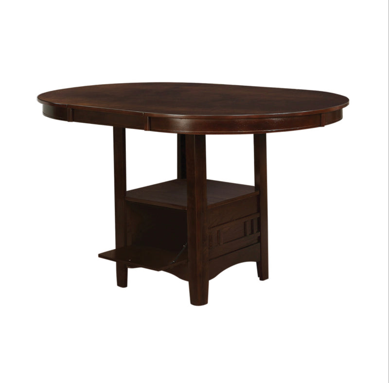 Lavon Oval Counter Height Table Warm Brown