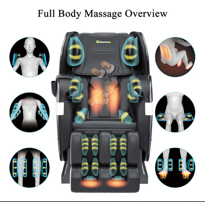 SS01 Massage Chair Recliner with Zero Gravity, Full Body Air Pressure, Bluetooth, Heat and Foot Roller Included