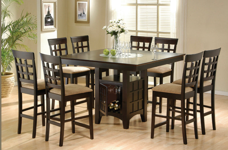 Clanton 7-Piece Square Dining Set Cappuccino