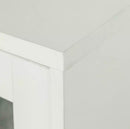 Avenue Wood Fireplace TV Console with Metal Legs - White. 52"