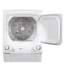 GE - 3.9 Cu. Ft. Top Load Washer and 5.5 Cu. Ft. Electric Dryer Laundry Center - White